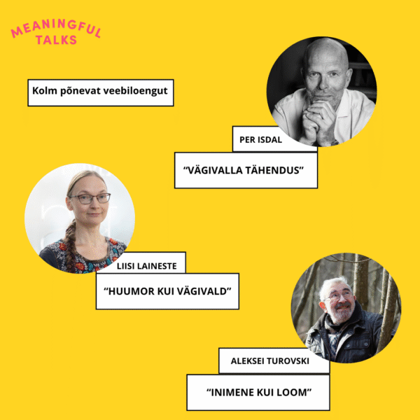 Per, Liisi ja Aleksei Kolm põnevat veebiloengut: Per Isdal, Liisi Laineste ja Aleksei Turovski